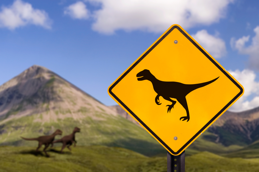 Caution: Dinosaur Crossing Ahead